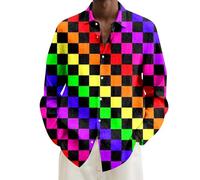 Camicia da uomo dal design alla moda Carnival per una vestibilità oversize con stampa moderna, comoda da indossare, multicolore, XL