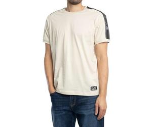Camicia da uomo in cotone con nastro EA7 Logo Series