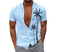 Camicia da Uomo in Cotone e Lino Camice Manica Lunga Estiva Casual Camicie con Tasche Lose Fit Shirts di Grandi Dimensioni Shirt Bottoni Traspirante Offerte Magliette Bianche 4XL