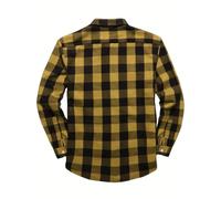 Camicia da uomo in flanella, a quadretti, casual, doppia tasca, comoda, alla moda, per autunno e inverno, taglio regolare, idea regalo