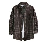 Camicia da uomo in flanella spessa con cappuccio a quadri giacca foderata in pile Lumber Jack camicia calda da uomo vestibilità regolare camicie da boscaiolo camicie in flanella a quadri button down