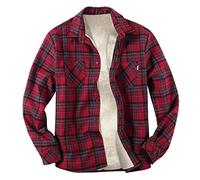 Camicia da uomo in pile giacca invernale imbottita con bottoni camicia da lavoro calde giacche da boscaiolo camicie casual a quadri cappotto Sherpa foderato in pelliccia boscaiolo Outwear trapuntato