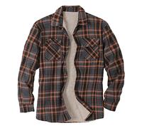 Camicia da uomo in pile giacca invernale imbottita con bottoni camicia da lavoro calde giacche da boscaiolo camicie casual a quadri cappotto Sherpa foderato in pelliccia boscaiolo Outwear trapuntato