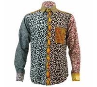 Camicia da Uomo Loud Originals Regular Casuale Animale Stampa Leopardo Serpente