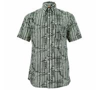 Camicia Da Uomo Loud Originals REGULAR FIT Linee Nere Retro Psichedeliche Fancy