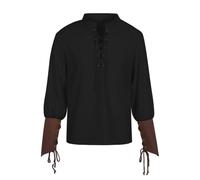 Camicia Da Uomo Medievale Rinascimentale Pirata Vittoriano Maniche Lunghe | Blusa Poetica Gotica Vintage Camicia Storica Da Nobile Per Cosplay Halloween LARP E Spettacoli Teatrali