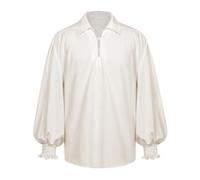Camicia Da Uomo Medievale Rinascimentale Pirata Vittoriano Maniche Lunghe | Blusa Poetica Gotica Vintage Camicia Storica Da Nobile Per Cosplay Halloween LARP E Spettacoli Teatrali