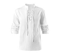 Camicia Da Uomo Medievale Rinascimentale Pirata Vittoriano Maniche Lunghe | Blusa Poetica Gotica Vintage Camicia Storica Da Nobile Per Cosplay Halloween LARP E Spettacoli Teatrali