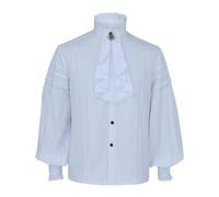 Camicia Da Uomo Medievale Rinascimentale Pirata Vittoriano Maniche Lunghe | Blusa Poetica Gotica Vintage Camicia Storica Da Nobile Per Cosplay Halloween LARP E Spettacoli Teatrali