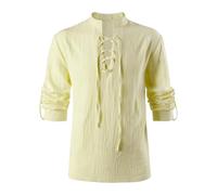 Camicia Da Uomo Medievale Rinascimentale Pirata Vittoriano Maniche Lunghe | Blusa Poetica Gotica Vintage Camicia Storica Da Nobile Per Cosplay Halloween LARP E Spettacoli Teatrali