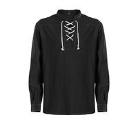 Camicia Da Uomo Medievale Rinascimentale Pirata Vittoriano Maniche Lunghe | Blusa Poetica Gotica Vintage Camicia Storica Da Nobile Per Cosplay Halloween LARP E Spettacoli Teatrali