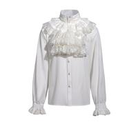 Camicia da uomo moderna per il tempo libero, versatile, con bottoni, per una fresca primavera, estate, traspirante, antipiega, design elegante per tutti i giorni, bianco, L