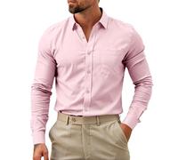 Camicia da uomo, non facile da piegare, camicia da lavoro, polo classica, slim fit, facile da stirare, comoda camicia per il tempo libero, pantaloni in tessuto traspirante, alla moda per l'ufficio