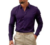 Camicia da uomo, non facile da piegare, camicia da lavoro, polo classica, slim fit, facile da stirare, comoda camicia per il tempo libero, pantaloni in tessuto traspirante, alla moda per l'ufficio