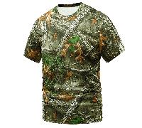 Camicia da uomo per attività estive all'aperto, serie da caccia, camicia da pesca, mimetica bionica a camouflage, Maglietta sportiva a maniche corte traspirante e ad asciugatura rapida L,M,S,XL,XS,XXL
