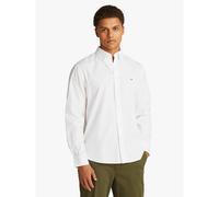 Camicia dal taglio standard in popeline TH Flex Bianco L Tinta unita