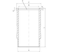 Camicia del cilindro MAHLE 001 LW 00142 001