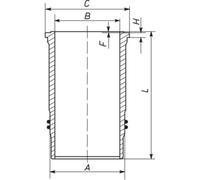 Camicia del cilindro MAHLE 003 WN 25 01