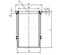 Camicia del cilindro MAHLE 005 WN 09 01