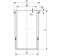 Camicia del cilindro MAHLE 037 LW 00106 001