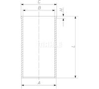 Camicia del cilindro MAHLE 043 WV 07 00