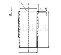 Camicia del cilindro MAHLE 061 LW 00120 001