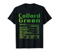 Camicia del Ringraziamento Collard Verde Fatti nutrizionali Costume Maglietta