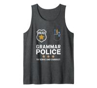 Camicia della Polizia grammaticale Insegnante di Inglese Grammatica Police Costume Canotta