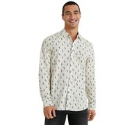 Camicia Desigual da uomo Roz color crema con stampa artistica S
