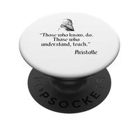 Camicia di Aristotele sull'educazione e l'insegnamento della filosofia di Aristotele PopSockets PopGrip Adesivo