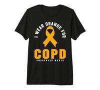 Camicia di consapevolezza alla BPCO - Indosso Arancione per la consapevolezza alla BPCO Maglietta Premium