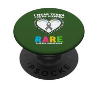 Camicia di consapevolezza delle malattie rare - indosso zebra per la mia matrigna PopSockets PopGrip Adesivo