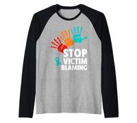 Camicia di consapevolezza di aggressione Sessuale - Stop vittima incolpare Maglia con Maniche Raglan