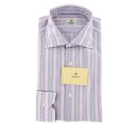 Camicia Di Cotone A Righe Blu Luigi Borrelli - Extra Slim - 15.75/40 - (YQ)