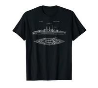 Camicia di design della nave da guerra - Nave della Grande Guerra Mondiale Maglietta