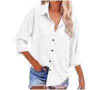 Camicia di flanella da donna 2024 Natale a maniche lunghe button down camicie da donna casual plissettate a maniche lunghe testurizzata camicetta con colletto ampio top camicie a quadri per le donne