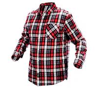 Camicia di flanella, rossa, nera e bianca a quadri, taglia S