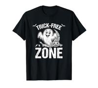 Camicia di Halloween: Zona Senza Trucchi Maglietta con Stampa Grafica Economica