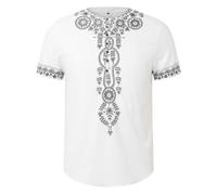 Camicia di Jeans Camicia di Lino Uomo Coreana T Shirt Uomo Collo Largo T Shirt Blu Uomo Camicia Uomo Fantasia Polo Uomo Taglie Forti 5XL Manica Corta Camicia Cotone Uomo