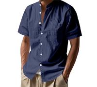 Camicia Di Lino Camicia Lino Uomo Canotta Spalla Larga Manica Corta Nera Maglietta Boxeur Elasticizzata Scollo V Camice Bianco Traspirante Bianca Montagna Trekking Magliette Primaverile Estiva