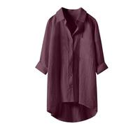 Camicia Di Lino Donna Camicia Maniche Lunghe Donna Maglia Cotone Abbigliamento Primavera Top Rosa Bianca Estiva Blusa Elegante Tshirt Estivo Con Bottoni Manica Corta Magliette Eleganti Corte Casacca