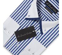 Camicia Di Lusso Da Uomo Rosa Floreale Con Collo Doppio E Bottone