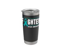 Camicia di sensibilizzazione sul disturbo da stress post-traumatico - Ptsd Fighter PTSD Awareness Bicchiere termico in acciaio inox doppia parete