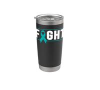 Camicia di sensibilizzazione sul disturbo da stress post-traumatico - Teal Ribbon Fight Bicchiere termico in acciaio inox doppia parete