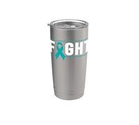 Camicia di sensibilizzazione sul disturbo da stress post-traumatico - Teal Ribbon Fight Bicchiere termico in acciaio inox doppia parete