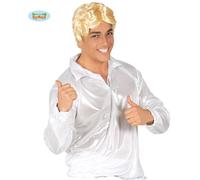 Camicia disco anni 70 bianca iridescente taglia unica