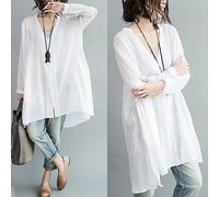 Camicia Donna Caftano Largo Casual Leggero Woman Boho Shirt Kaftan 541015