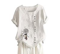 Camicia Donna Elegante Tinta Unita alla Moda Basic Top Taglie Forti Camicetta con Bottoni sul Colletto Larghi Elasticizzata Camicetta Donna con Scollo a V per Lavoro Ufficio da Sera