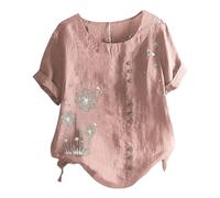 Camicia Donna Manica Corta Estiva in Cotone Camicetta da Donna Tinta Unita Basic Top vestibilità alla Moda Lavoro Camicetta Donna Scollatura Profonda per Lavoro Ufficio da Sera