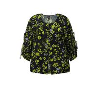 Ulla Popken Camicia con Bottoni e Pois Stampa 830255 Donna, Nero, 48/50 IT